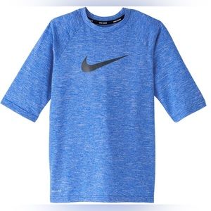 Nike swimwear Boy Heather Short Sleeve Hydro Rashguard (Big Kid)